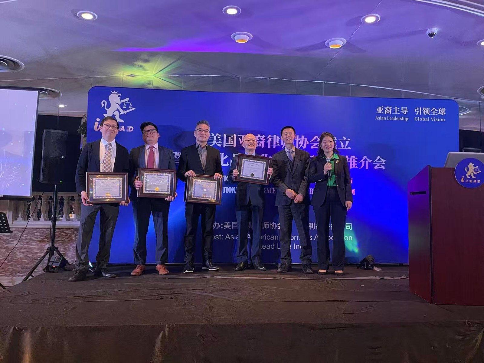 Presentation of certificates during the ceremony