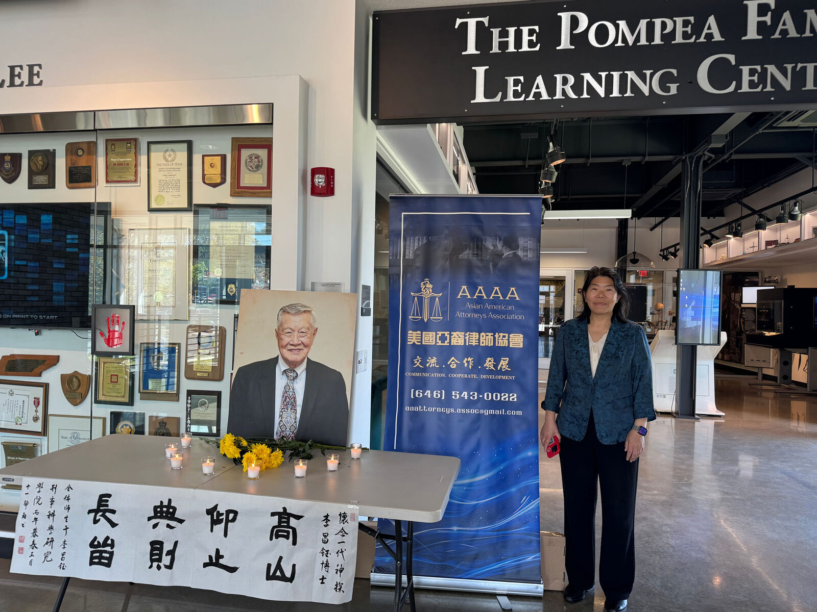 AAAA Chair Yanfei Ran at the tribute